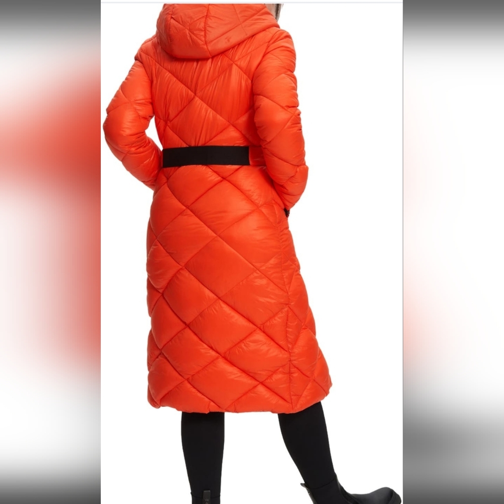 Noize Women's Vibrant Orange Puffer Coat - Picture 3 of 4